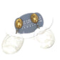 Clear & Gold Mercury Art Deco Carved Earrings