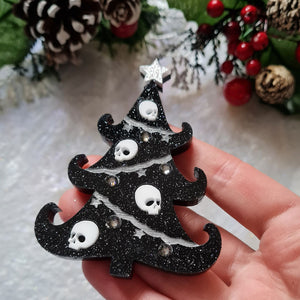 Gothic Christmas Tree Necklace by Cherryloco Jewellery