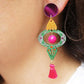 Green Christmas Ornament Earrings by Laliblue