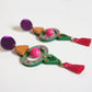 Green Christmas Ornament Earrings by Laliblue