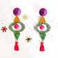 Green Christmas Ornament Earrings by Laliblue