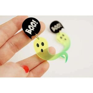 Green Ghost Earrings by Laliblue