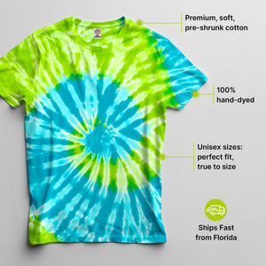 Green Spiral Premium Hand-Dyed Comfort Shirt