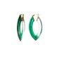 Painted Marquise Lucite Hoop Earrings