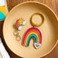 Rainbow Enamel Keychain