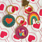Rainbow Enamel Keychain