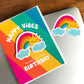 Sunny Rainbow Sticker Birthday Card