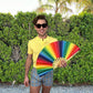 Rainbow Folding Fan