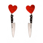 I Heart Knives Earrings - Chef's Knife Earrings in SASSY