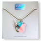 Last Chance! Chopped Heart Necklace - Dreamy Iridescent