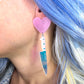Last Chance! I Heart Knives Earrings - Chef's Knife Earrings in SWEET