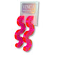 Chunky Squiggle Statement Earrings - Black Light Reactive Clear Pink