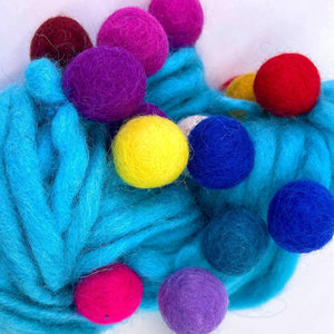 Handmade Thick and Thin Wool Felt Ball Yarn