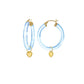Heart Charm Lucite Hoop Earrings