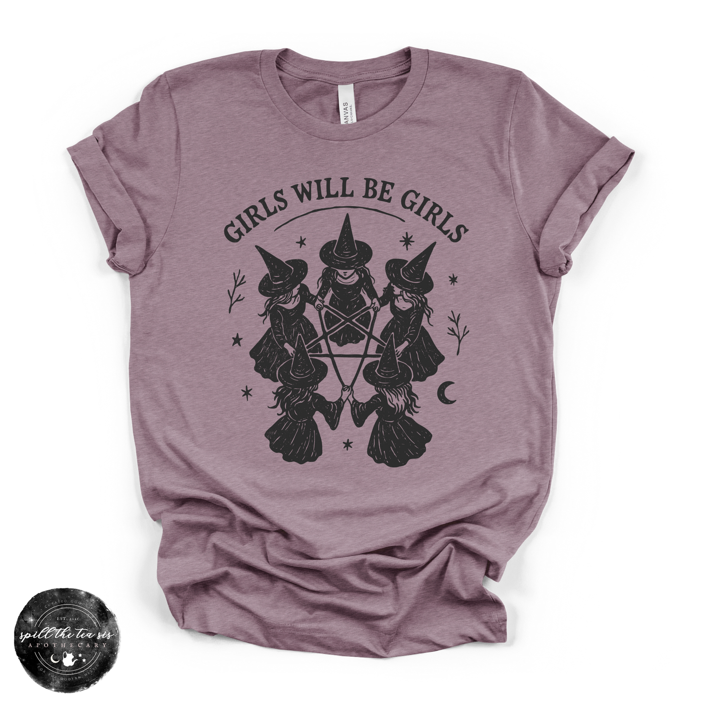 Girls Will Be Girls Witches Tee | Feminist Witch Graphic T-Shirt
