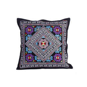 Hmong Diamond Embroidered Pillow Cover - Thailand