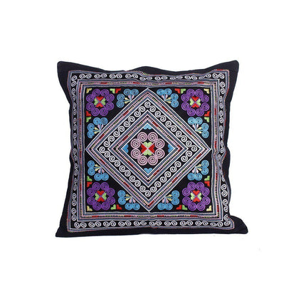Hmong Diamond Embroidered Pillow Cover - Thailand