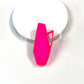 Mid Century Vase Brooch - Transparent Hot Pink