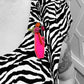 Mid Century Vase Brooch - Transparent Hot Pink
