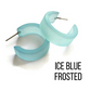 Wide Classic Frosted Hoop Earrings - Clara