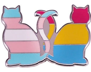 Trans/Pan Cats Hat/Jacket Pin