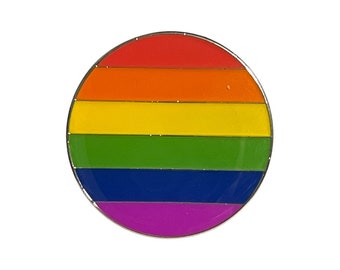 Round Rainbow Flag Enamel Pin
