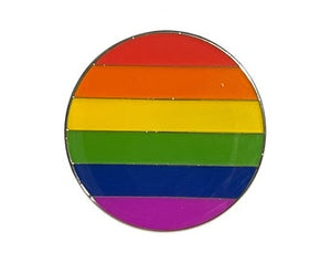 Round Rainbow Flag Enamel Pin
