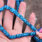 Deep Turquoise: Tribal Bone Beads, 7x13mm, 16 pieces