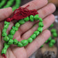 Green Tulips: Carved Flower Bone Beads, 7x7mm, 28 pieces