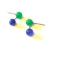 Emerald & Blue Moonglow Geo Stud Earrings