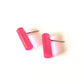 Hot Pink Mini Lucite Stick Stud Earrings