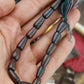 Short Brown Teardrop: Stained Bone Beads, 7x12mm, 16 pieces