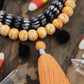 Spooky Halloween Mix: Orange/Black Bead, Tassel, & Pom Pom Craft Kit
