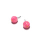 Pink Encase Daisy Flower Ball Stud Earrings