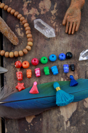 10mm Bone Guru Beads, Choose from 7 Colors, DIY Mala, Yoga Jewelry