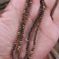 Coffee: Brown, Tan Round Spacer Bone Beads, 3x2mm, 198 pieces