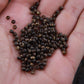 Coffee: Brown, Tan Round Spacer Bone Beads, 3x2mm, 198 pieces