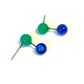 Emerald & Blue Moonglow Geo Stud Earrings