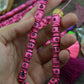 Pink Tribal Target: Handmade Barrel Bone Beads : 8x12mm, 21 pcs