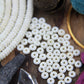 Natural Cream, Off-White Disc Beads, 5x2.5mm, 80 pieces