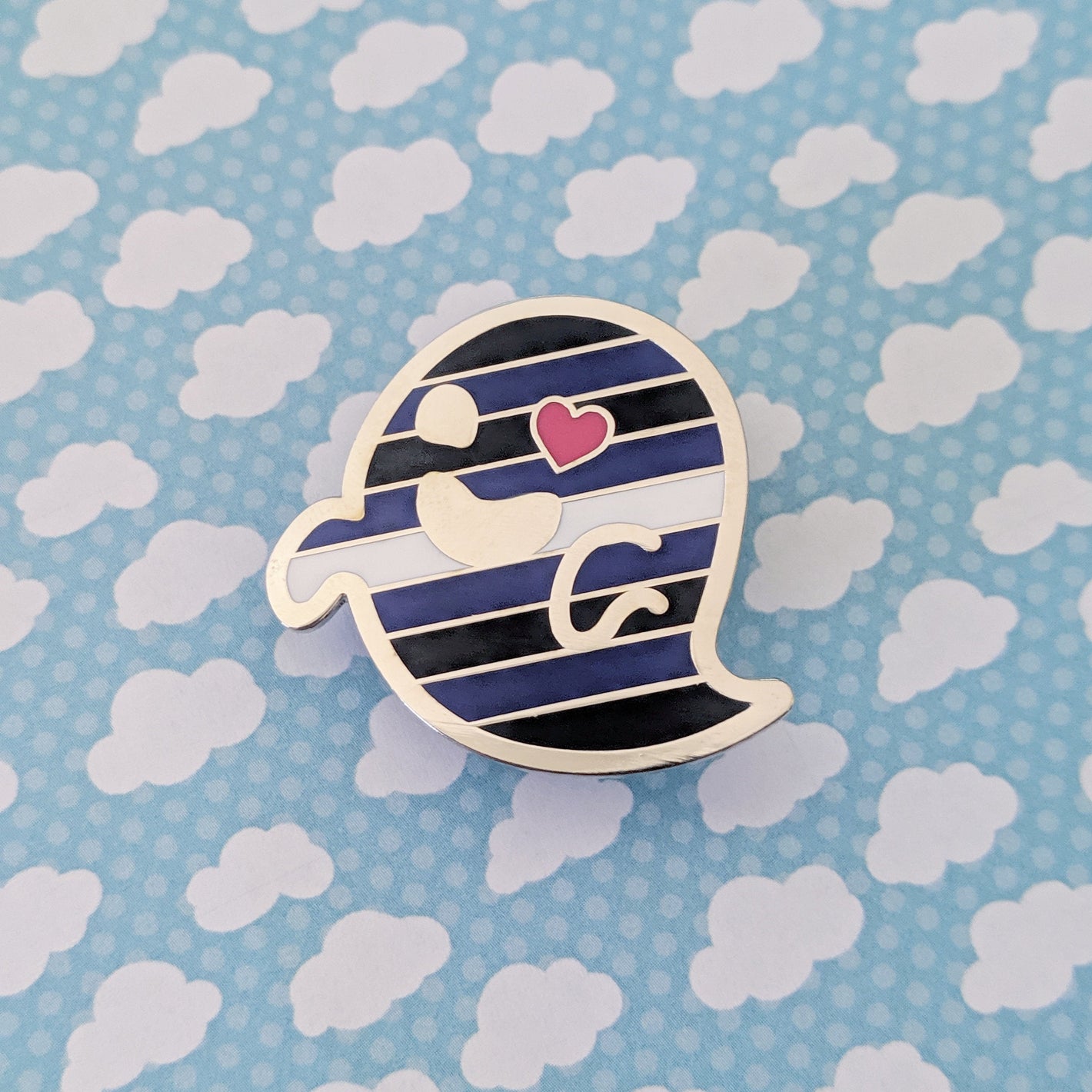 Leather Specter (leather/BDSM pride) hard enamel pin