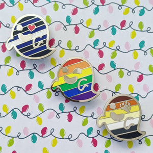 Leather Specter (leather/BDSM pride) hard enamel pin