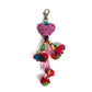 Hearts Pom Pom Zipper Pull Multicolor Tassel (Pink) - Thailand