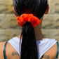 Luxe Velvet Scrunchie | neon orange