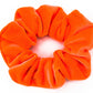 Luxe Velvet Scrunchie | neon orange