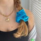 Luxe Velvet Scrunchie | cerulean