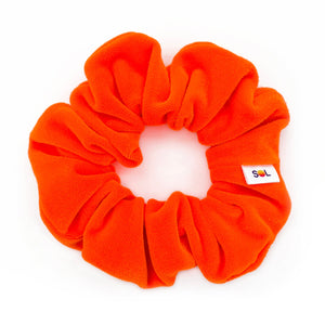 Luxe Velvet Scrunchie | neon orange