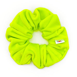 Luxe Velvet Scrunchie | neon yellow