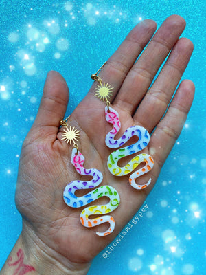 Rainbow Leopard Earrings