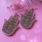 Hamsa Acrylic Earrings